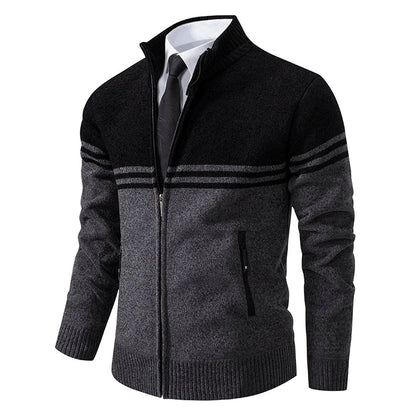 Men's Fleece Zip Stand Collar Chicchar Fashion