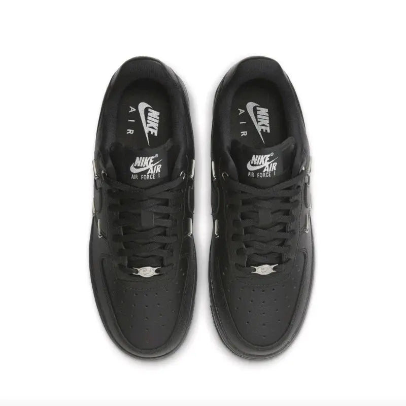 Nike Air Force 1 Men's and Women's Skateboarding Shoes, Lightweight, Retro Style, Air Cushion, Durable, Non Slip Sneakers, Black - Chicchar Fashion