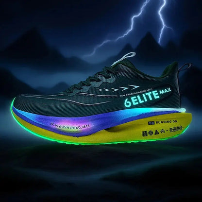 Men  Running Shoes Carbon Board Speciality Marathon Sports Breathable Lightweight Women's Comfortable Athletic Nonskid Sneakers - Chicchar Fashion