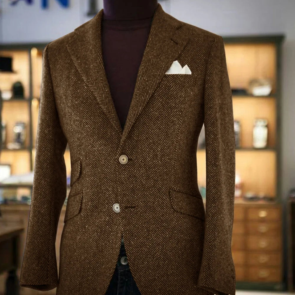 Herringbone Slim Fit Blazer