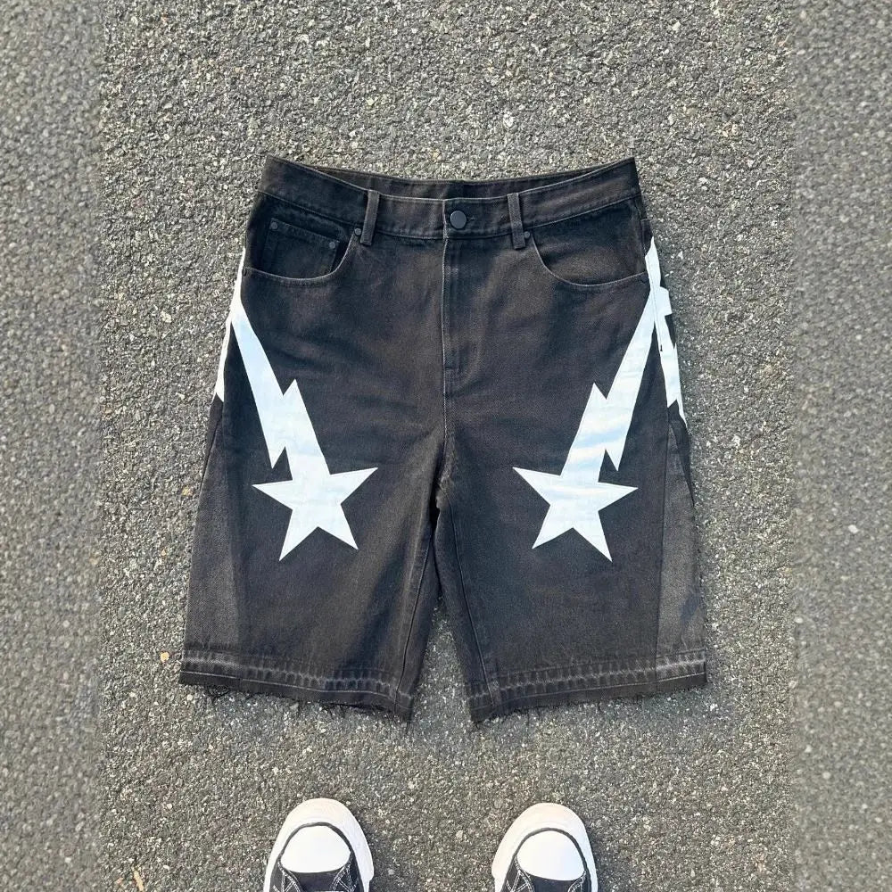 Y2K Cotton Wide-Leg Shorts