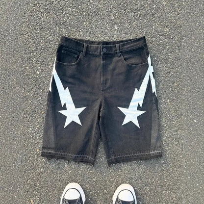 Y2K Cotton Wide-Leg Shorts