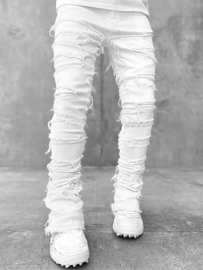 Stretch Patch Denim Jeans Men