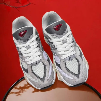 9060 Retro Sneakers: Unisex Couple Type, Autumn Winter Warmth, Suede Mesh versatile - Chicchar Fashion