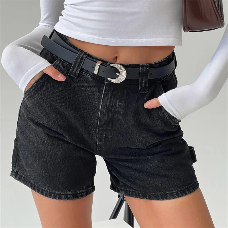 Women's High-Waist Denim Carpenter