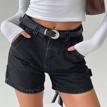 Women's High-Waist Denim Carpenter