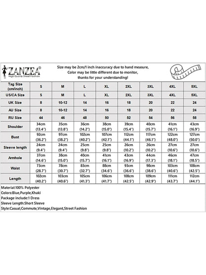 ZANZEA Floral Polyester Dress