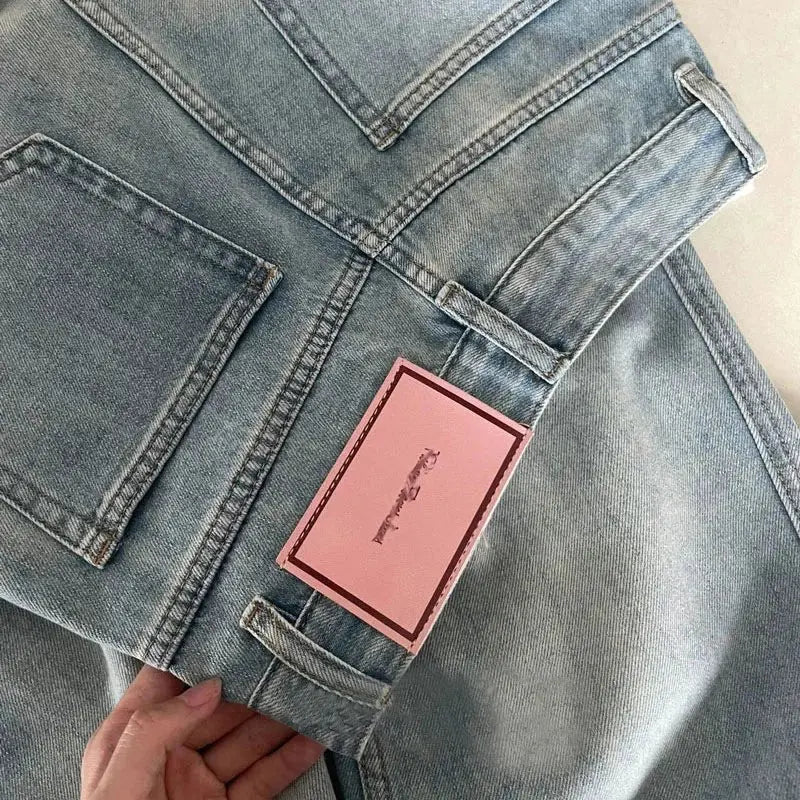 Chic High Waist Denim Pants - Chicchar Fashion