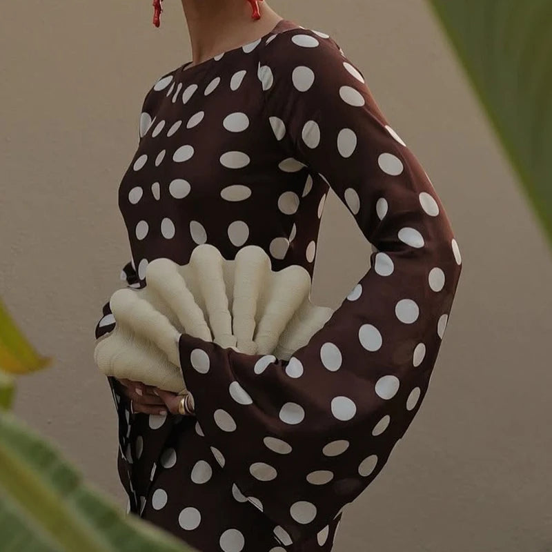 Polka Elegance Evening Gown