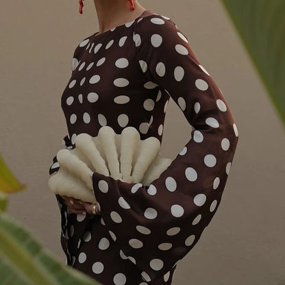 Polka Elegance Evening Gown