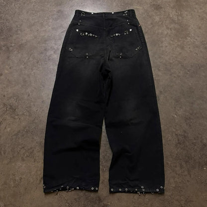 Y2K Pierced Baggy Denim