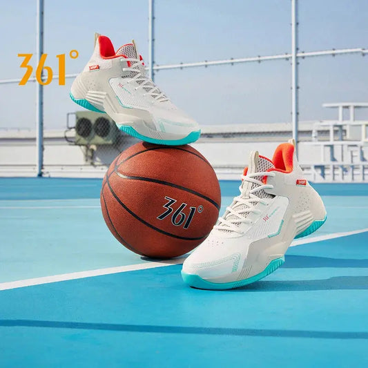 361 Degrees Men Basketball Shoes New High-top Lightweight Elastic Shock-Absorbing Wear-resistant Winter Male Sneakers 672441116 - Chicchar Fashion