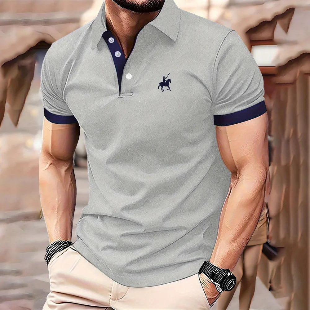 Men's Polo Button Lapel S-3XL