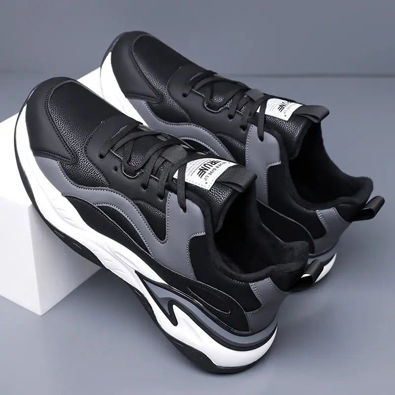 New men's fleece casual shoes, sports shoes, durable outsole, new fashion running shoes, men's mesh breathable shoes - Chicchar Fashion