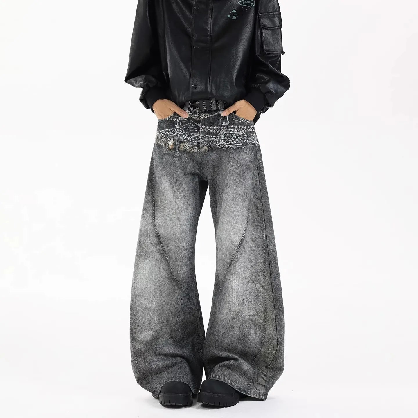 Y2K Vibe: Vintage Wide-Leg Denim for Women