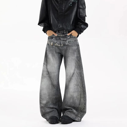 Y2K Vibe: Vintage Wide-Leg Denim for Women