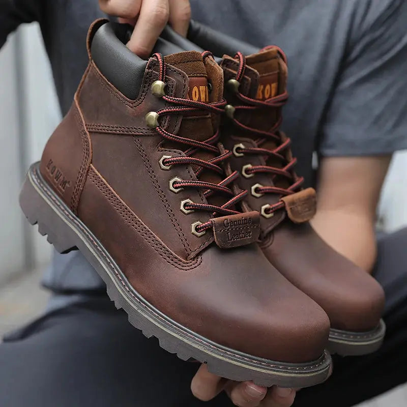 Hiking shoes Men waterproof hunting Boots Tactical Desert Combat Ankle Boots trekking shoes Women Work Leather Walking Sneakers - Chicchar Fashion