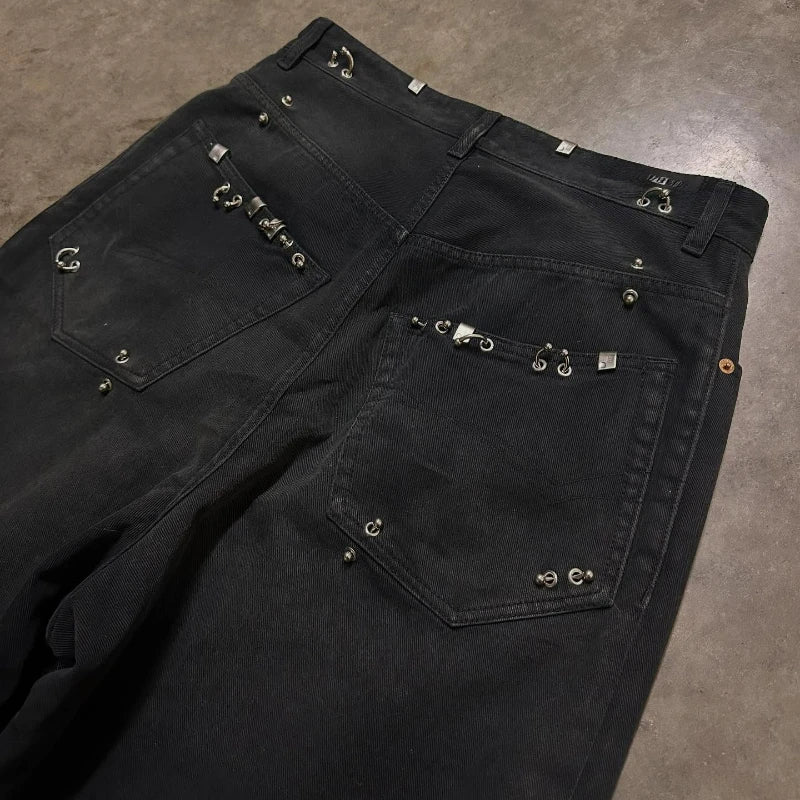 Y2K Pierced Baggy Denim