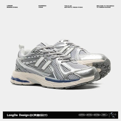 Outdoor Couple Hiking Shoes Men Retro Light Gray Blue Wear-resistant Breathable Sports Shoes New Cross-country Running Shoes - Chicchar Fashion