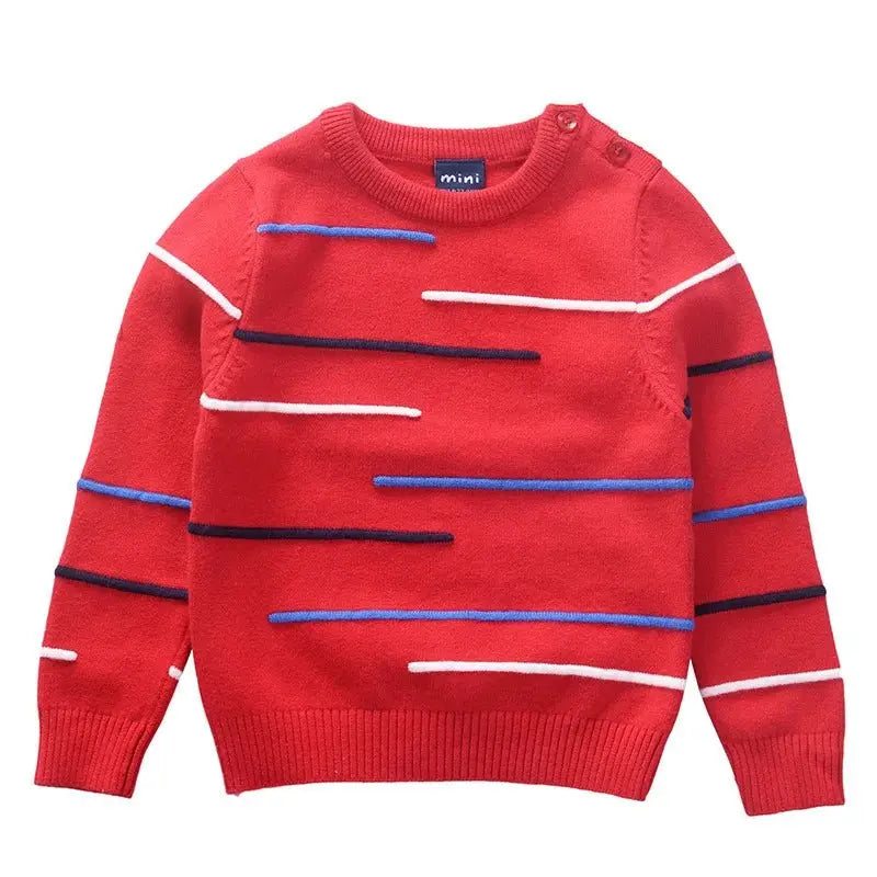 Cozy Striped Kids Sweater - Chicchar Fashion
