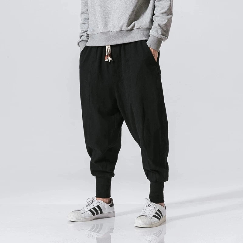 Cotton Linen Harem Joggers