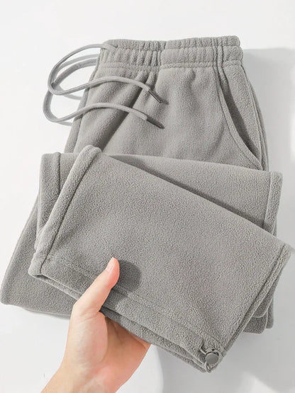 Fleece Wide Leg Baggy Joggers