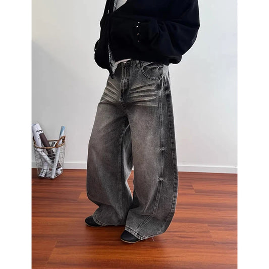 Gray Denim Y2K Baggy Jeans