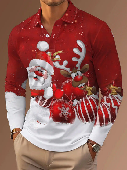 Santa Polyester 3D Print Shirt Chicchar Fashion