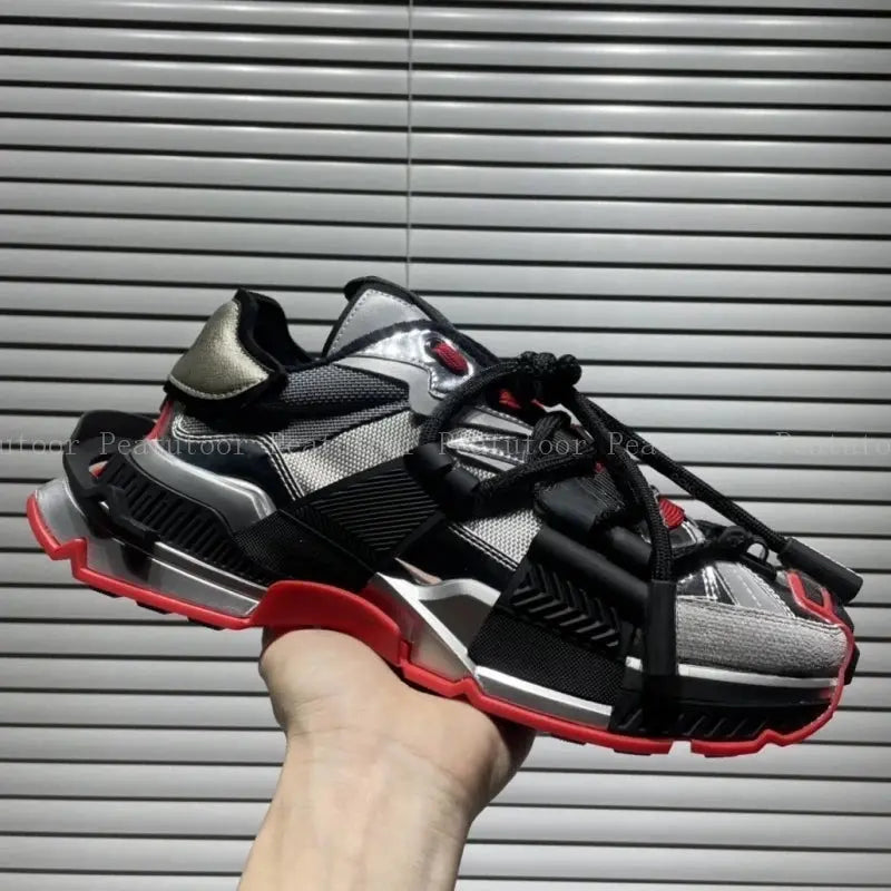 Big Size 35-46 Men Sports Shoes High Quality Women Patchwork Casual Sneakers Sports Running Shoes Lace Up Loafers Platform - Chicchar Fashion