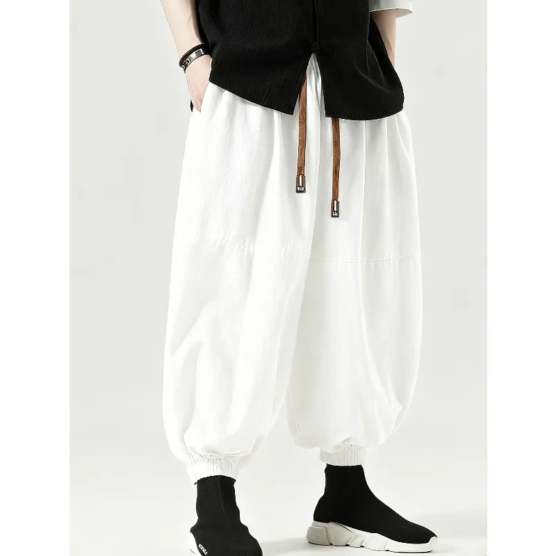 Cotton Harem Ankle Pants