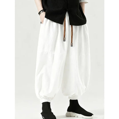 Cotton Harem Ankle Pants