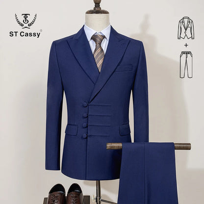 Double Breasted Slim Fit Suit