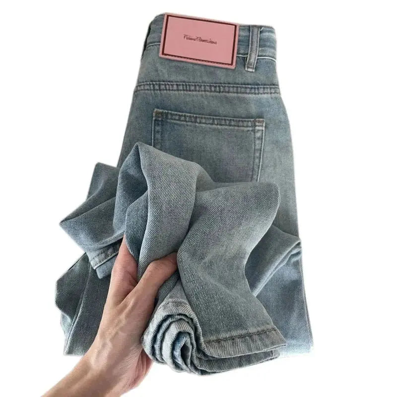 Chic High Waist Denim Pants - Chicchar Fashion