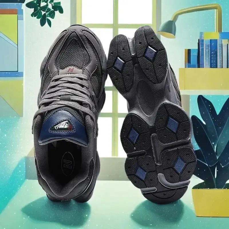 Men's shoes Korean version of thickened cotton shoes plus velvet warm 9060-women's shoes heightened thick-soled dad shoes - Chicchar Fashion