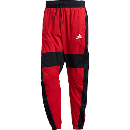 Adidas Men's Red Tapered Pants