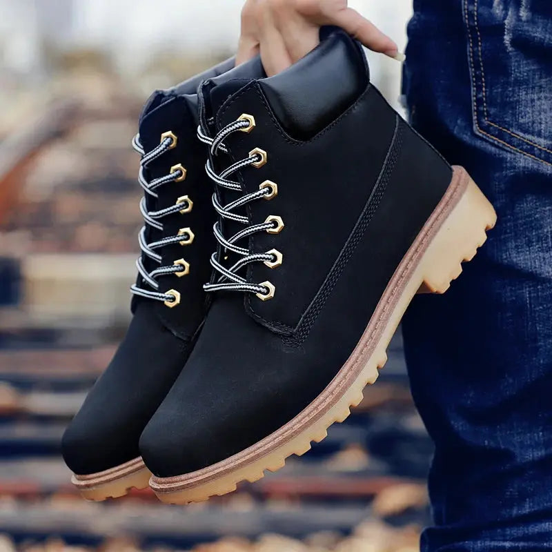 Hot Sale 2022 New Winter Shoes Men's Flat Boots Fashion Warm Shoes Brand Men's Ankle Boots Plus Size 46 Chicchar Fashion