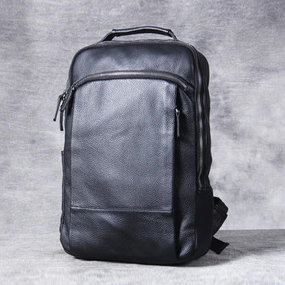 EliteCraft Genuine Leather Men's School Backpack