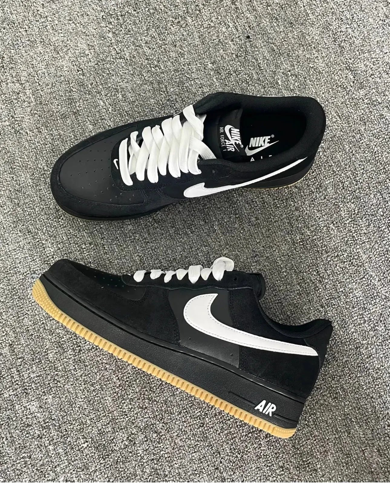 Nike Air Force No.1 Board Shoes Comfortable  Versatile  Anti Slip  Durable  Low Cut Men's Black - Chicchar Fashion