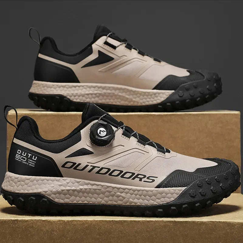 CHRLCK Rotary Buttons Men Casual Shoes Outdoor Sports Climbing Shoes Trekking Sneakers Ankle Boots Men Waterproof Hiking shoes - Chicchar Fashion