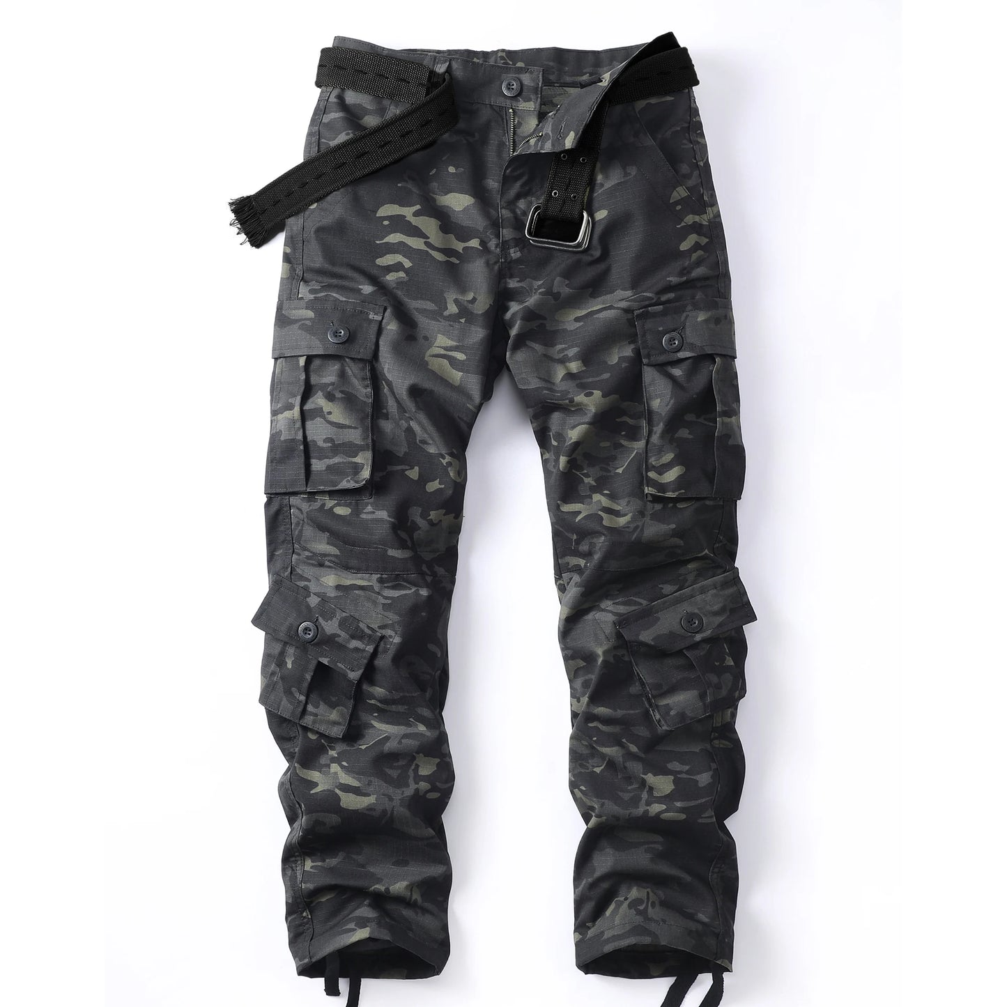 Camo Cargo Straight Leg Pants