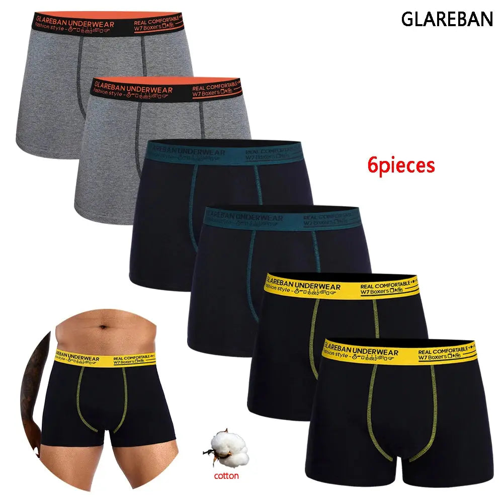 6-Pack Cotton Boxer Shorts Chicchar Fashion