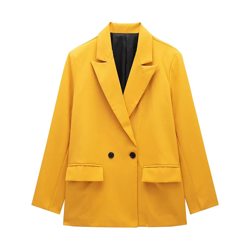 Women Double Breasted Blazer