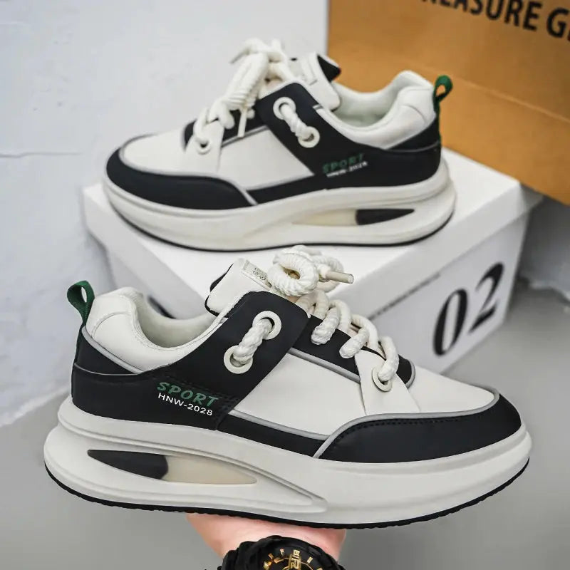 Mens Board Shoes 2025 New Thick Bottom Cosy Anti Slip Daily Leisure Fashion Sports Travel Flat Sneakers for Men - Chicchar Fashion