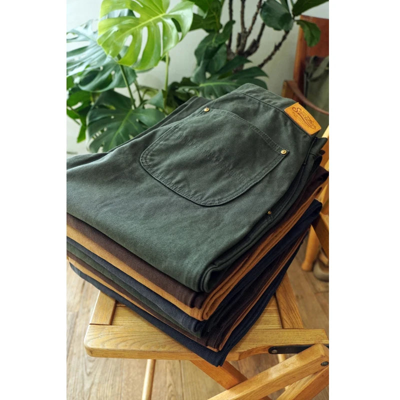 Sauce Zhan Men's Canvas Cargo Pants