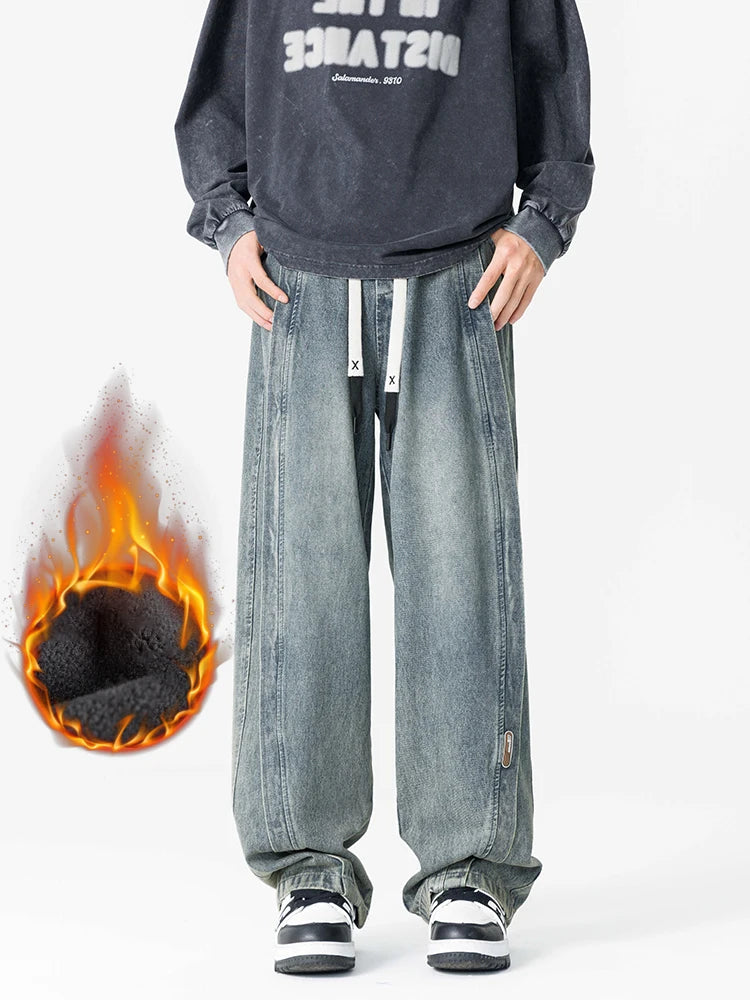 Men's Fleece-Lined Cargo Jeans