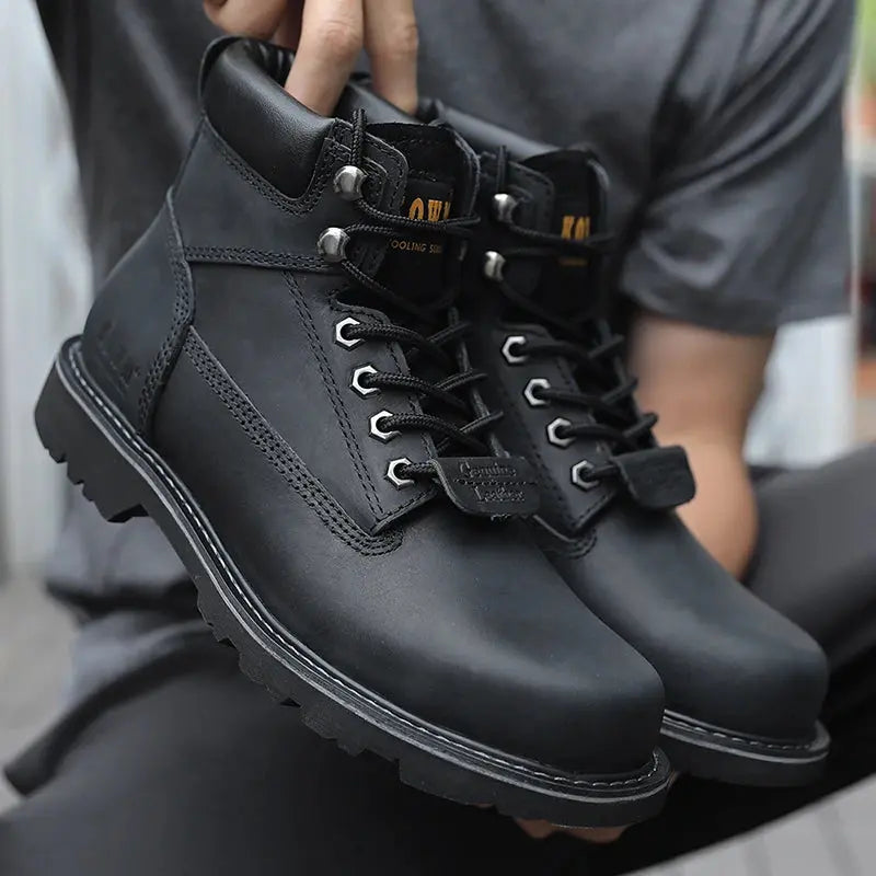 Hiking shoes Men waterproof hunting Boots Tactical Desert Combat Ankle Boots trekking shoes Women Work Leather Walking Sneakers - Chicchar Fashion