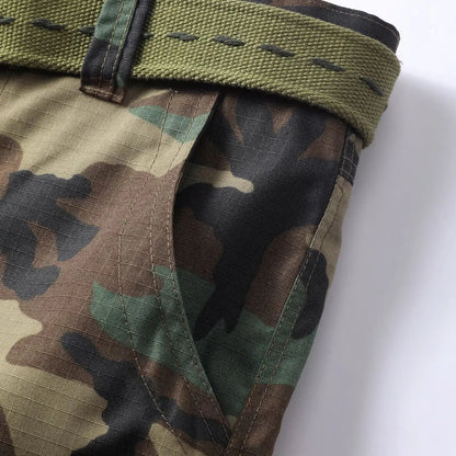 Camo Cargo Straight Leg Pants