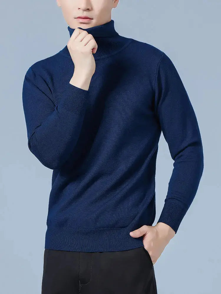 Cashmere Sweater Men Pullover Autumn Winter  turtleneck Soft Warm Cashmere Sweater Jumper Knitted Sweaters - Chicchar Fashion