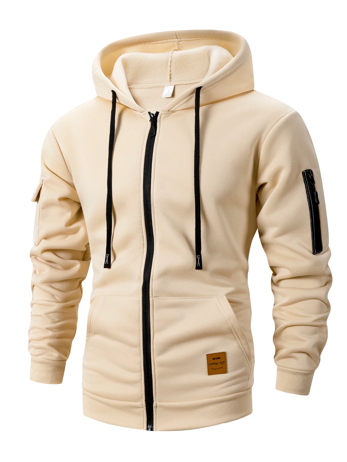 Slim Polyester Zip Hoodie