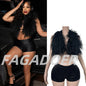 Fur Patchwork Tank & Shorts